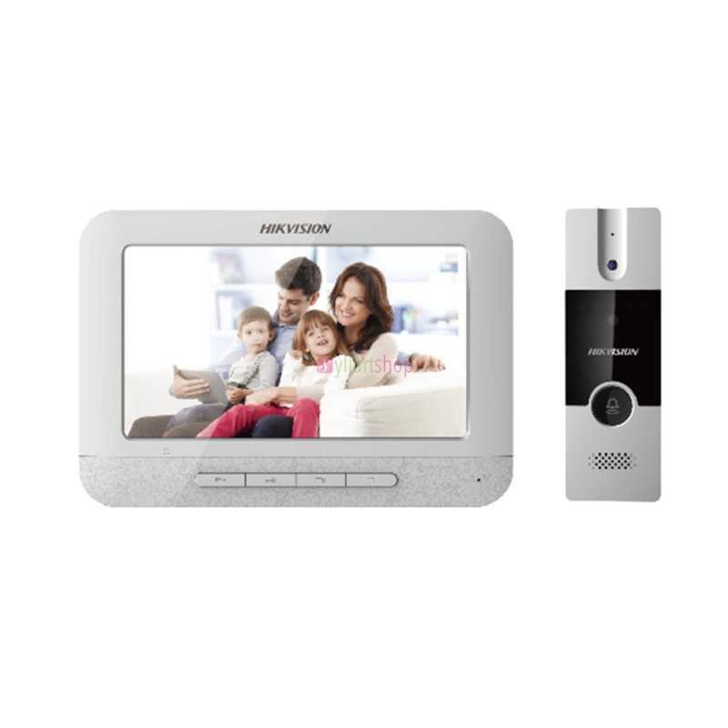Interphone vidéo Hikvision 7 pouces, pour la sécurité, Hikvision DS-KIS202 Interphone vidéo Hikvision 7 pouces, pour la sécurité, Hikvision DS-KIS202