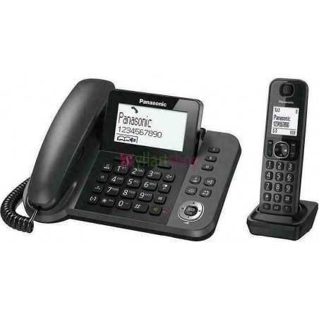Téléphone DECT Panasonic KX-TGF310, Haut-parleur, 100 entrées, Identification de l'appelant, Noir