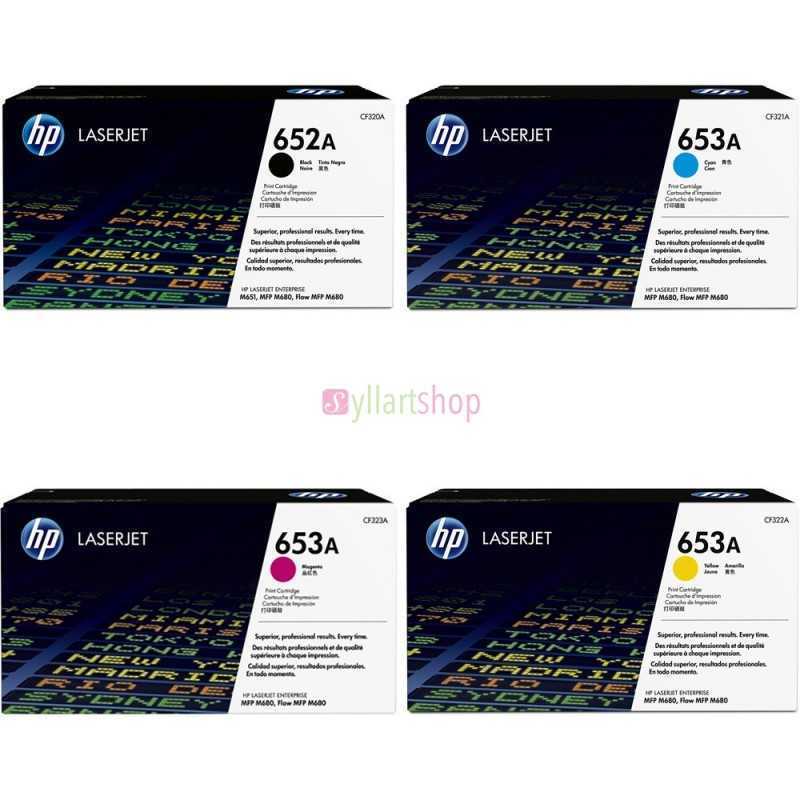 Cartouche de toner HP 652A/653A noir cyan magenta yellow original Cartouche de toner HP 652A/653A noir cyan magenta yellow original