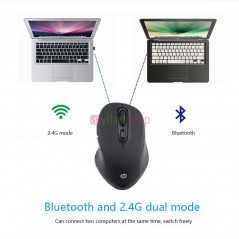 Souris Sans Fil 2.4G et Bluetooth HP FM710A Double Mode Ergonomie Haute Résolution 3DPI