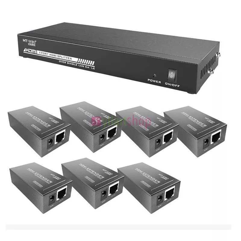 Splitter HDMI 50M extender 1x8 MT-VIKI MT-ED108 Splitter HDMI 50M extender 1x8 MT-VIKI MT-ED108