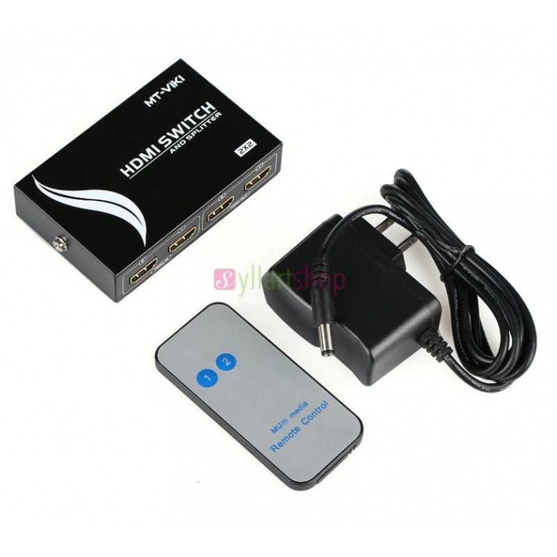 Switch HDMI et splitter 2 entrées et 2 sorties MT-VIKI MT-HD2-2 Switch HDMI et splitter 2 entrées et 2 sorties MT-VIKI MT-HD2-2