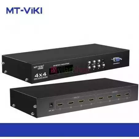 Commutateur matriciel 4 entées et 4 sorties avec 4k MT-VIKI MT-HD414