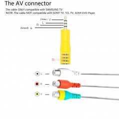 Câble audio DC vers RCA Samsung BN39-02189A