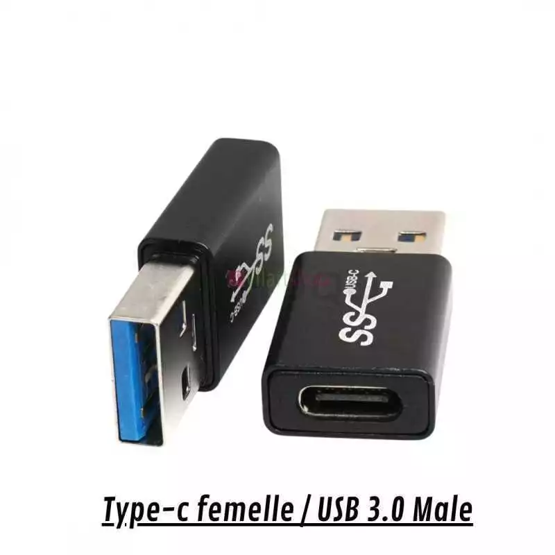 Adaptateur type-c femelle vers USB 3.0 male