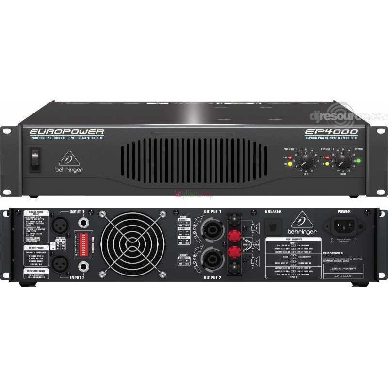 BEHRINGER EUROPOWER EP4000 | Amplificateur de Puissance Pro 4000W | ATR, Stéréo/Bridge, 2 Ohms