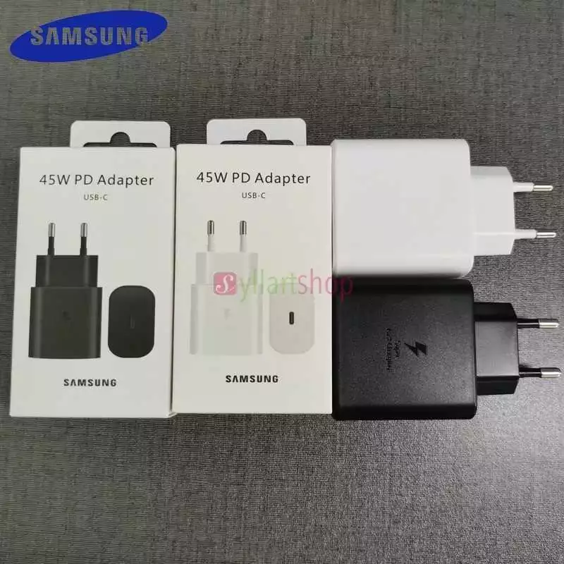 Chargeur Ultra rapide 45W USB-C PD SAMSUNG avec câble 5A de Type C