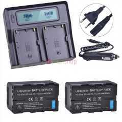 Double Chargeur Rapide LCD BP-U60 BP-U30 | Sony PMW-100, PMW-150, PMW-200