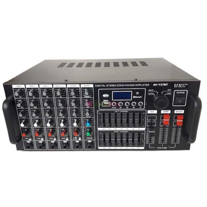 Amplificateur UKC AV-737BT avec karaoké 300W noir Amplificateur UKC AV-737BT avec karaoké 300W noir