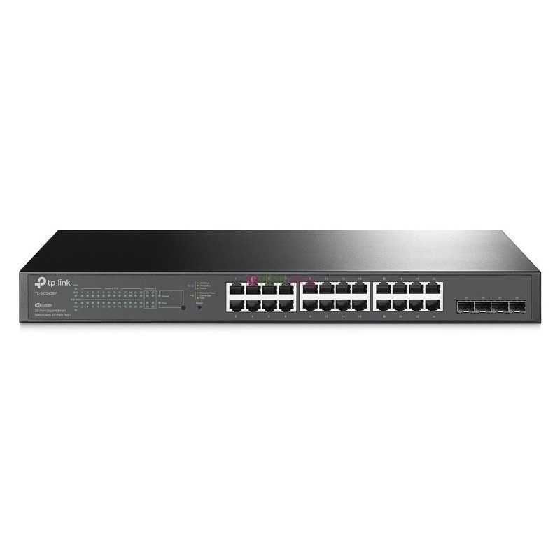 Switch 24 ports TP-LINK JetStream TL-SG2428P PoE+ 10/100/1000 Mbps + 4 SFP 1 Gbps Switch 24 ports TP-LINK JetStream TL-SG2428P PoE+ 10/100/1000 Mbps + 4 SFP 1 Gbps