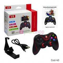 Manette de jeu sans fil Porro Fino V8 avec contrôleur de jeu à double vibrateur pour PC/7/8/10/Switch/TV Box