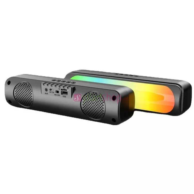 Haut Parleur Portable Sans Fil Bluetooth 5.0 / Lumière RVB / Rechargeable / Super Bass / Radio FM / Fente TF / AUX Haut Parleur Portable Sans Fil Bluetooth 5.0 / Lumière RVB / Rechargeable / Super Bass / Radio FM / Fente TF / AUX