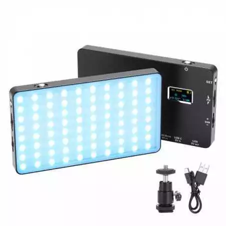 Mini éclairage LED rvb polychrome, batterie intégrée, pour la photographie