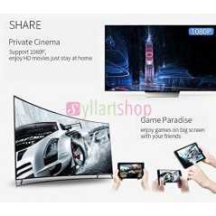 Récepteur HDMI TV sans fil compatible Airplay DLNA Miracast, compatible avec les smartphones iOS/Android