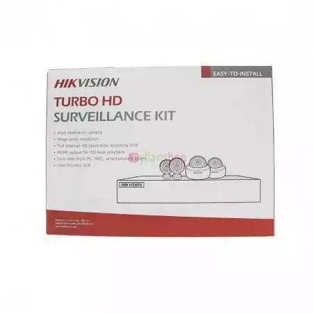 Kit DVR Hikvision 4 canaux pour la surveillance de sécurité sans disQue