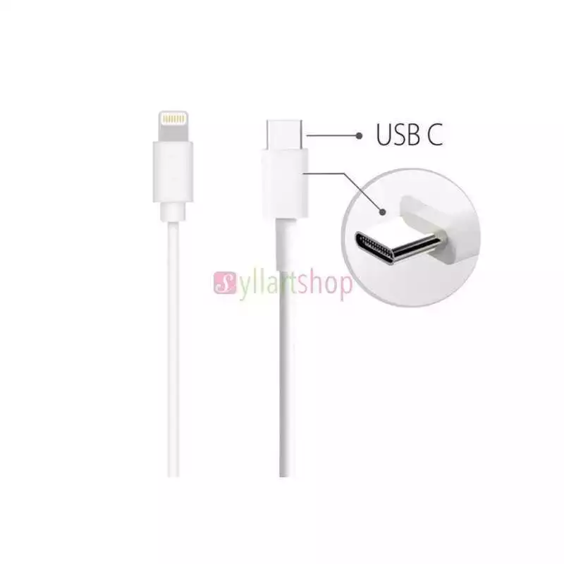 Câble USB-C vers USB-C 1m – Blanc – Virgin Megastore