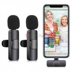 Microphone Lavalier sans fil double K11 pour Iphone
