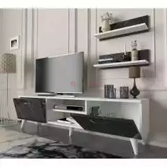 Ensemble meuble tv geacles blanc marbre 1.80 cm T807