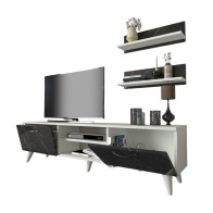 Ensemble meuble tv geacles blanc marbre 1.80 cm T807