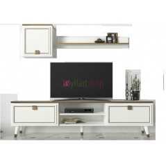 Ensemble meuble TV grew blanc marbre 1.80m T808/B808