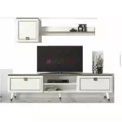 Ensemble meuble TV grew blanc marbre 1.80m T808/B808