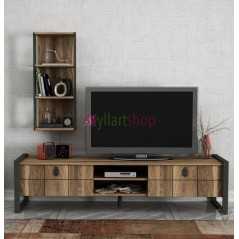 Ensemble meuble TV loste iron maron T910