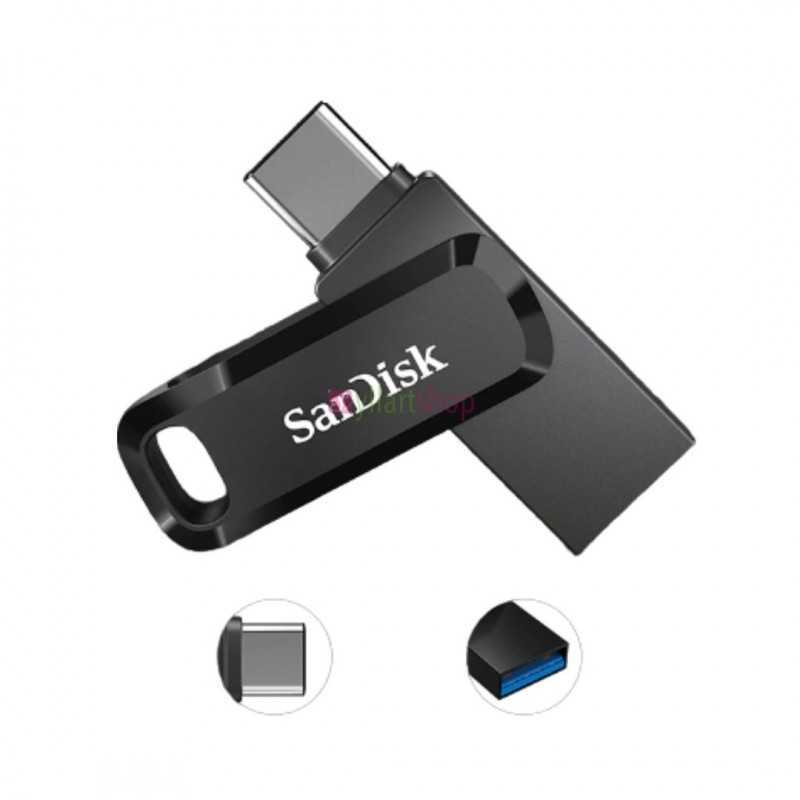 Clé USB 3.1 SanDisk Type C Ultra Dual Drive Go mémoire 64GB, pour téléphone et tablettes