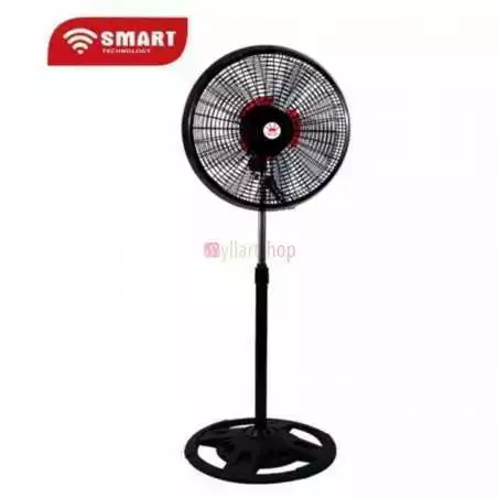 Ventilateur Smart technology STV1890C 18″ sur pied rouge noir