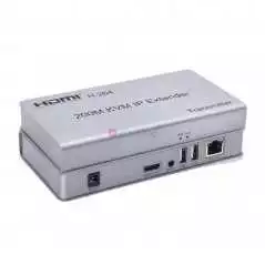 Extendeur HDMI 200M avec connecteur USB RJ45 pour KVM sur IP Catégorie 5e Cat 6 avec large IR sur TCP/IPm pour écran PC HDTV