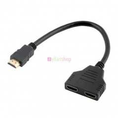 Adaptateur de câble HDMI répartiteur 1.4B mâle vers femelle 1 entrée 2 sorties