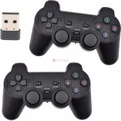 Pack 2 Manette de jeu USB sans fil 2.4GHz Twins compatible WIN/IOS/SYSTEM TV Box
