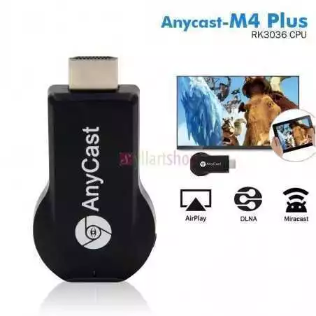 Anycast M4 plus WiFi Dongle Affichage récepteur HD 1080P TV DLNA Airplay Miracast universel pour iOS Mac Android