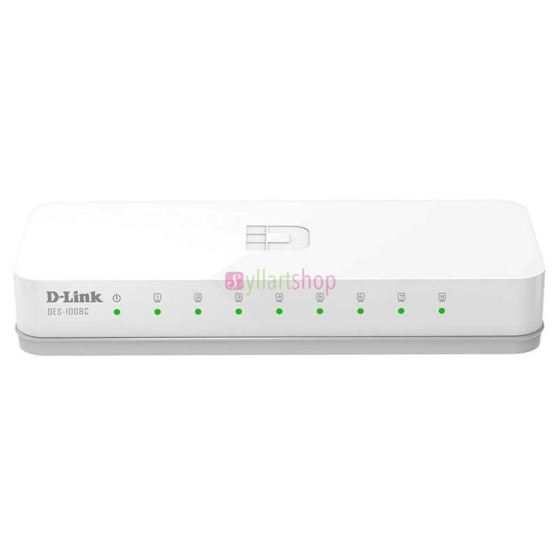Switch D-Link DES-1008C | 8 Ports Fast Ethernet 10/100 Mbps | Compact Plug & Play