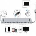 Station d'acceuil USB-C 3.0 11 en 1