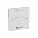Plaque Murale Réseau D-Link NFP-0WHI21 | Double Port Keystone (RJ45)