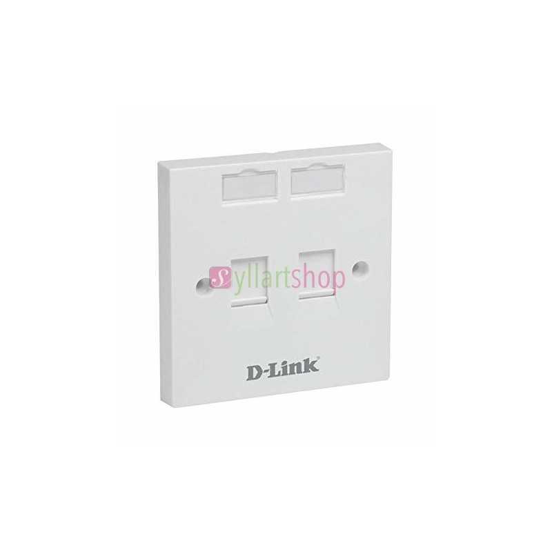 Plaque Murale Réseau D-Link NFP-0WHI21 | Double Port Keystone (RJ45)