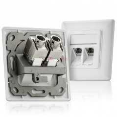 Prise de module trapézoïdale blindée réseau RJ45 180 degrés FTP Cat6a