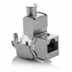 Prise de module trapézoïdale blindée réseau RJ45 180 degrés FTP Cat6a
