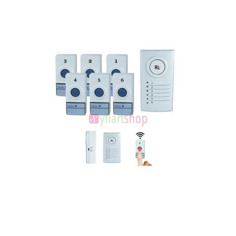 Système de Carillon Sans Fil 6 Zones | Kit Professionnel Multi-Zone