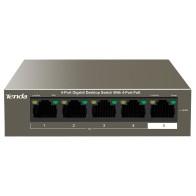 Switch TENDA TEG1105P-4-63W | 5 Ports Gigabit | 4 Ports PoE+ | Budget 63W | Non Géré