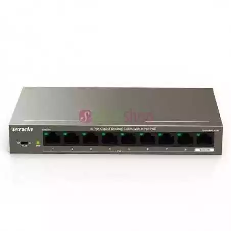 Switch Tenda TEG1109P-8-102W 9 ports Gigabit Dont 8 PoE+ 10/100/1000 Mbps non manageable
