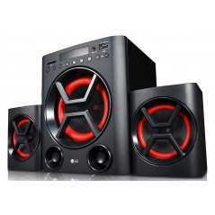 Haut parleur LG LK72B Son puissant 40W 2.1 canaux avec basses profondes, Bluetooth, optique, USB, carte SD et radio FM