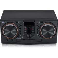 Mini chaine LG Electronics CL65 AUX, Bluetooth, CD, FM, avec Fonction karaoké Noir