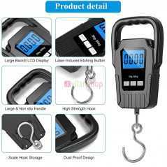 Balance Suspendue Électronique 50kg | Écran LCD Rétroéclairé & Précision