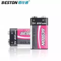 Batterie au lithium-ion 9V rechargeable Beston de haute qualité 800mAh