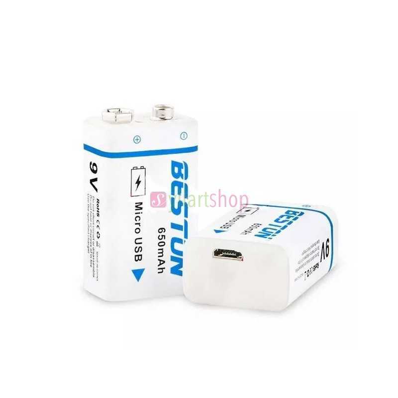 Batterie rechargeable au lithium-ion BESTON USB 9v 650mAh