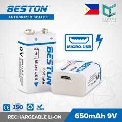 Batterie rechargeable au lithium-ion BESTON USB 9v 650mAh