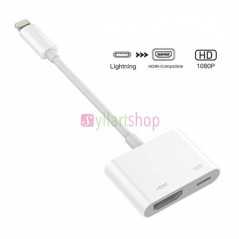 Adaptateur Digital AV Lightning vers HDMI 1080p | Mise en Miroir et Charge Simultanée iPhone/iPad