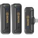 Microphone cravate sans fil 2,4 GHz BOYA BY-WM3T2-D2 pour iPhone 7/8/x/11/12 iPad avec Lightning 2 émetteurs 1 récepteur
