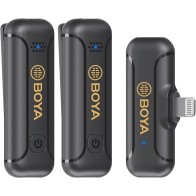Microphone cravate sans fil 2,4 GHz BOYA BY-WM3T2-D2 pour iPhone 7/8/x/11/12 iPad avec Lightning 2 émetteurs 1 récepteur